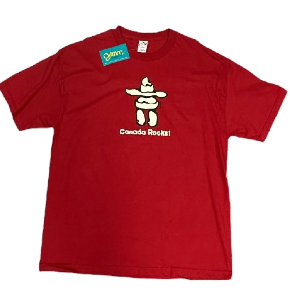 Grimm Canada Rocks Red Unisex Short Sleeve T Shirt Size XL NWT - Picture 1 of 4